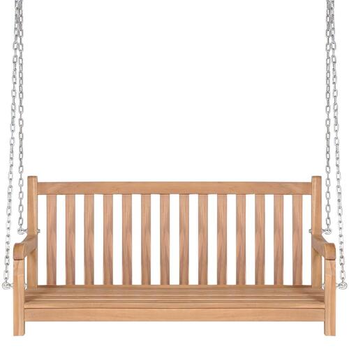 Gyngebænk massivt teaktræ 120 x 60 x 57,5 cm brun