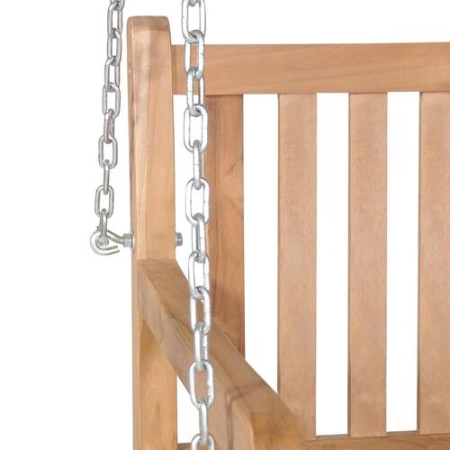 Gyngebænk massivt teaktræ 120 x 60 x 57,5 cm brun
