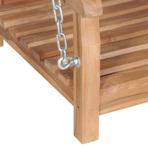 Gyngebænk massivt teaktræ 120 x 60 x 57,5 cm brun