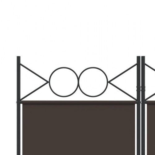 5-panels rumdeler 200x220 cm stof brun