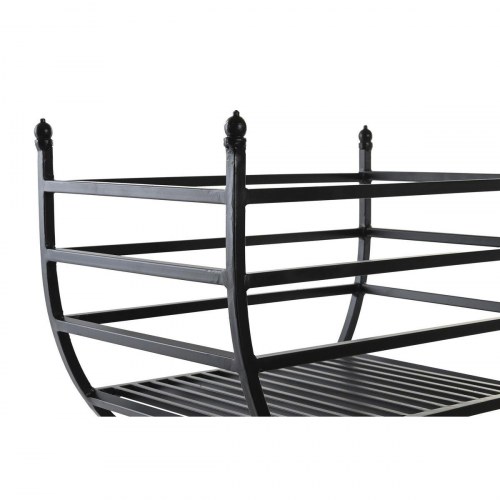Brændeholder - sort stål, 48 × 30 × 57 cm