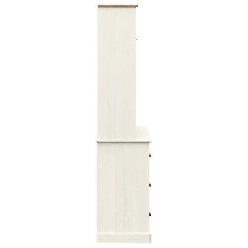 Skænk VIGO 78x40x175 cm massivt fyrretræ hvid