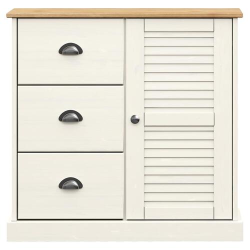 Skænk VIGO 78x40x175 cm massivt fyrretræ hvid