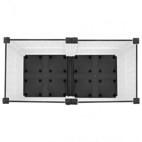 Højbed 80×40×38 cm i polypropylen - hvid rattanlook