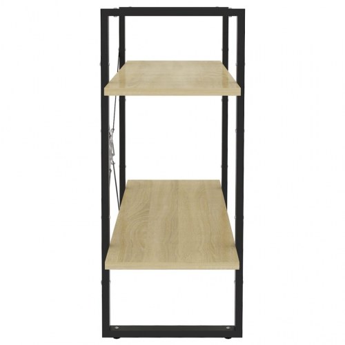 Bogreol med 2 hylder 80 x 30 x 70 cm - sonoma-eg