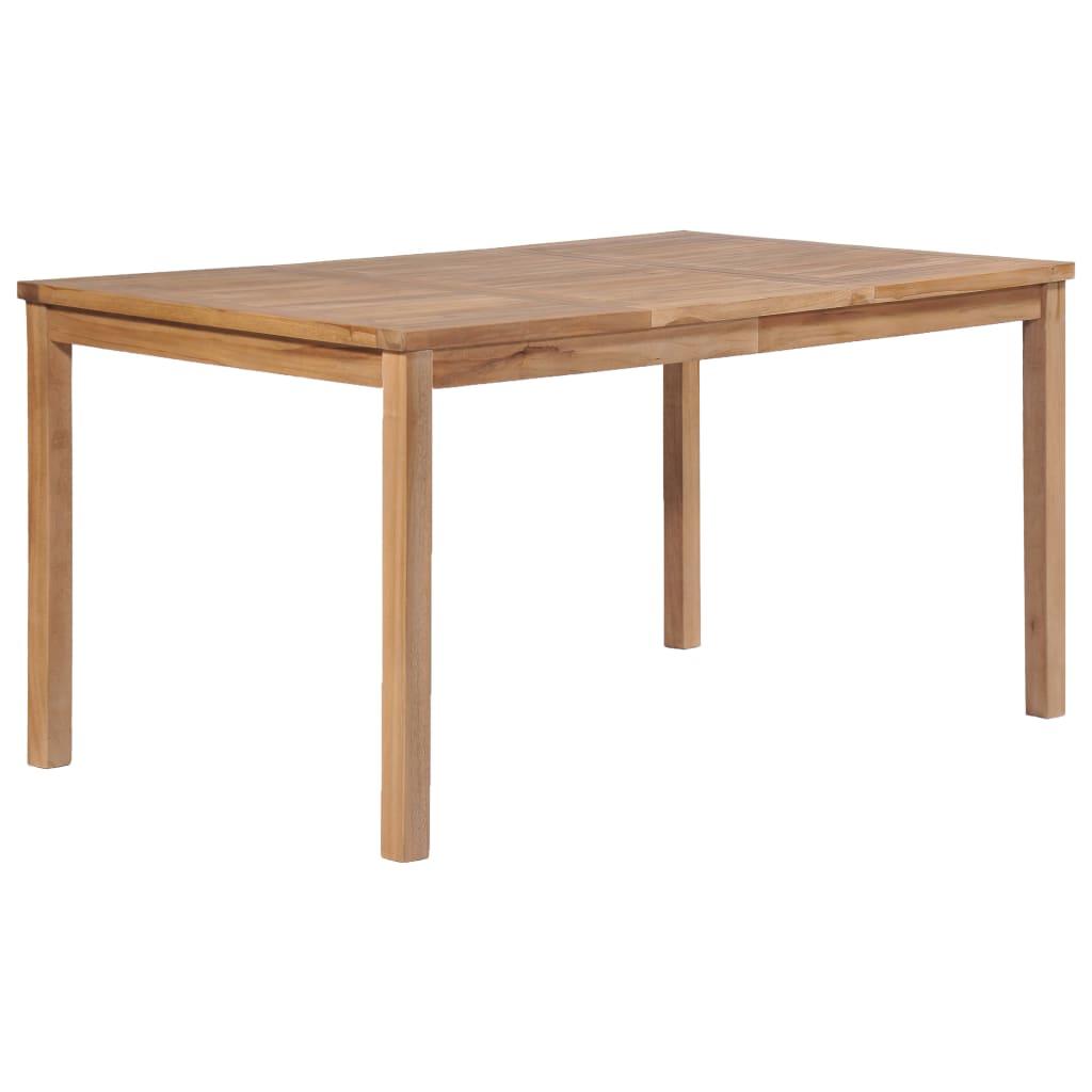 Havebord 150x90x77 cm massivt teaktræ