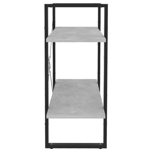 Bogreol med 2 hylder 80 x 30 x 70 cm - betongrå