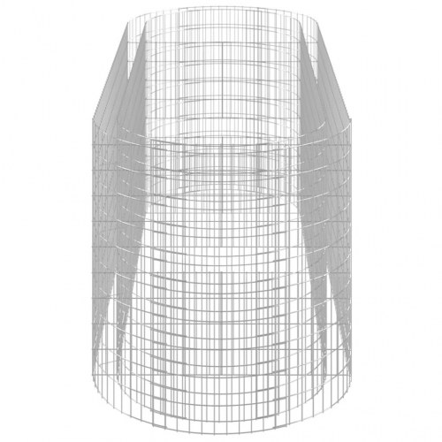 Gabion-højbed 300×100×100 cm - galvaniseret jern, sølvfarvet
