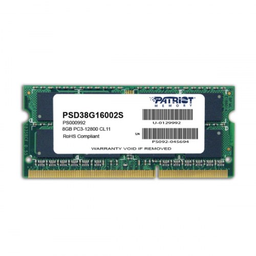 Patriot Memory RAM 8 GB DDR3 1600 MHz SO-DIMM (CL11)