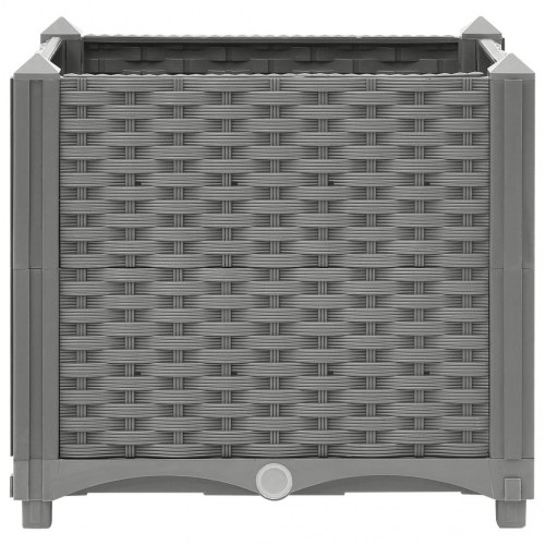 Højbed 40×40×38 cm - plantekasse i polypropylen, lysegrå