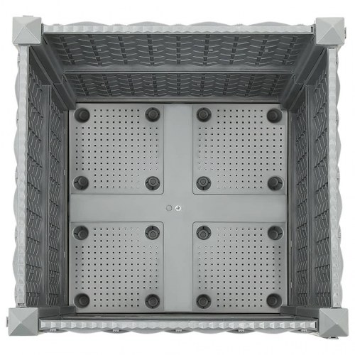 Højbed 40×40×38 cm - plantekasse i polypropylen, lysegrå