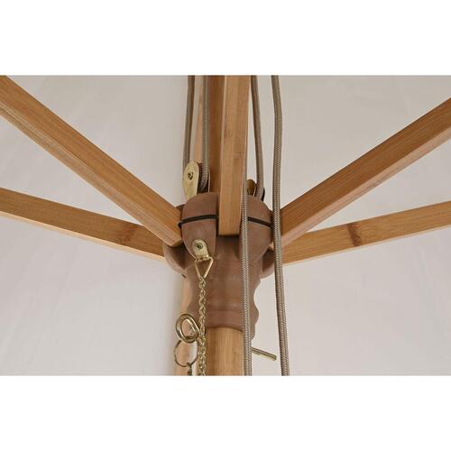 Parasol Natur Beige Aluminium Bambus (300 x 300 x 230 cm)