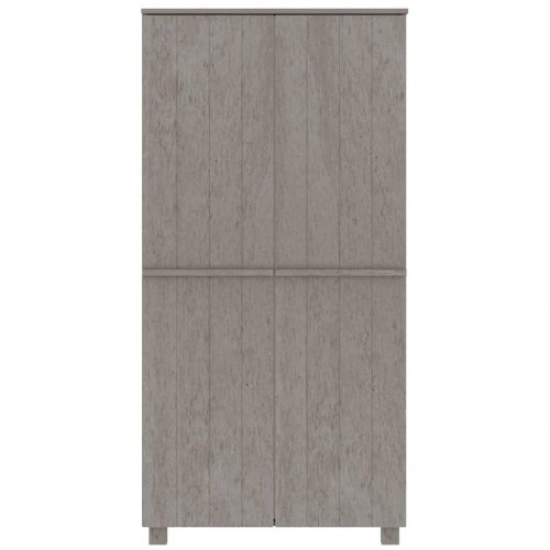 Klædeskab HAMAR 89×50×180 cm - massivt fyrretræ, lysegrå