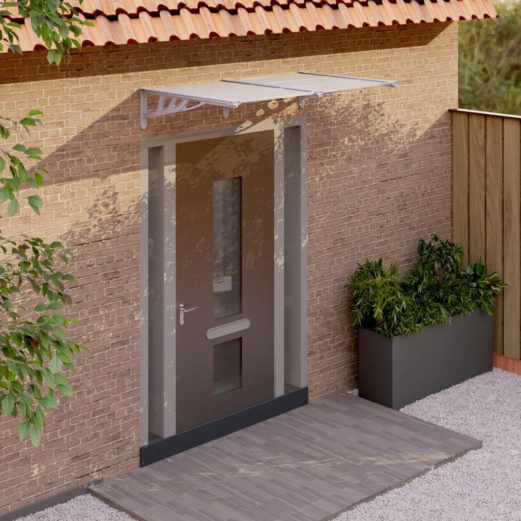 Dørbaldakin 152,5 × 90 cm i polycarbonat - grå/transparent billede