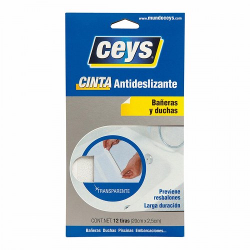 Ceys Anti-skrid tape - gennemsigtig naturgummi til badekar og brusebad