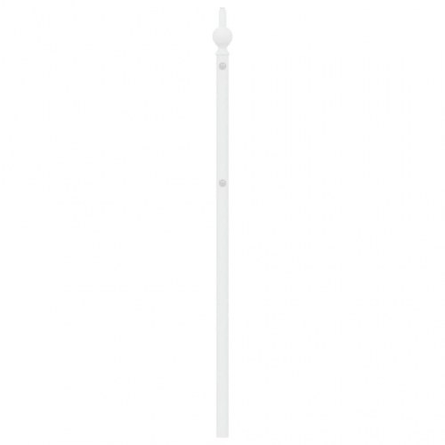 Sengegavl i metal 200 cm - hvid, klassisk design
