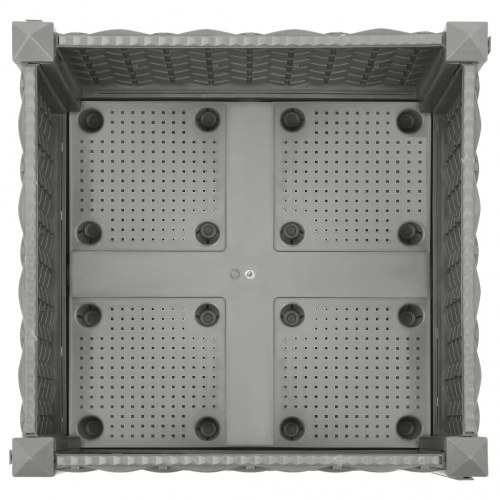 Højbed 40×40×23 cm - plantekasse i polypropylen, lysegrå