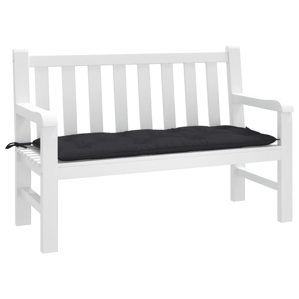 Hynde til havebænk 120x50x7 cm oxfordstof sort