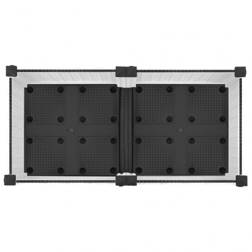 Højbed i rattanlook 80 × 40 × 23 cm - hvid polypropylen