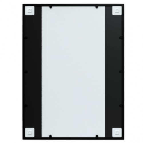 Vægspejl 3 stk. 80 × 60 cm - metal, sort