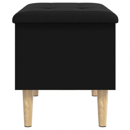 Opbevaringsbænk 62x42x46 cm konstrueret træ sort