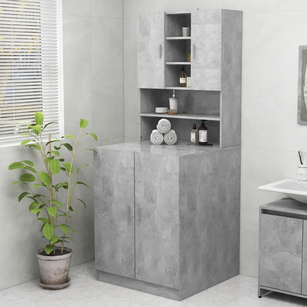 Vaskemaskineskab 70 5x25 5x90 Cm Betongrå