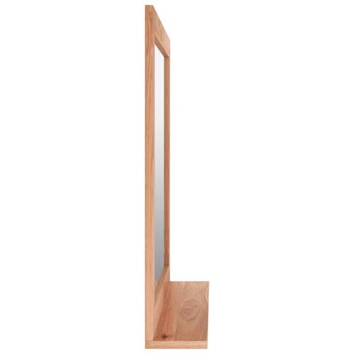 Vægspejl 55x55 cm massivt valnøddetræ