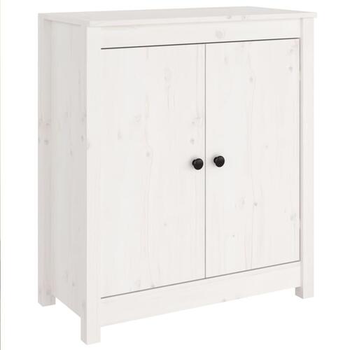 Skænk 70x35x80 cm massivt fyrretræ hvid