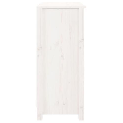 Skænk 70x35x80 cm massivt fyrretræ hvid