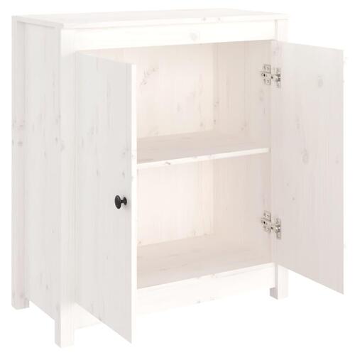 Skænk 70x35x80 cm massivt fyrretræ hvid