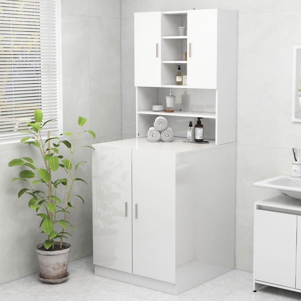 Badeværelsesskab 70 5x25 5x90 Cm Hvid Højglans