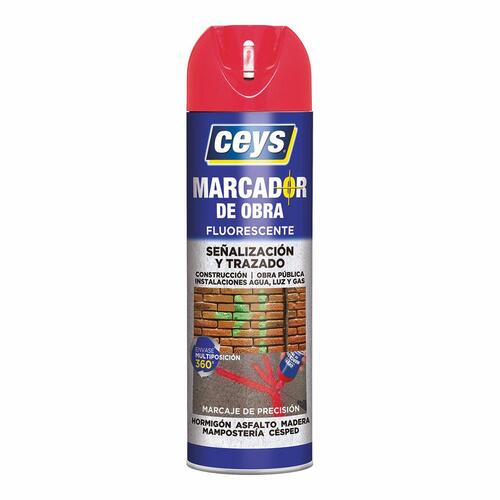 Spraymaling Ceys Rød 500 ml Fluorescerende