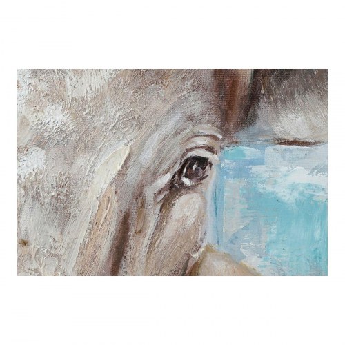 Lærredsmaleri - Ko, håndmalet 100 × 100 cm