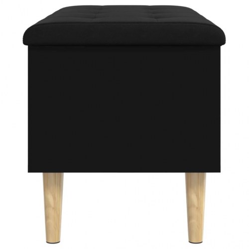 Opbevaringsbænk 82x42x46 cm konstrueret træ sort
