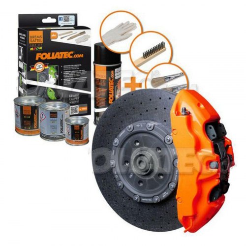 Foliatec bremsekaliber maling-sæt, 4 dele - Orange