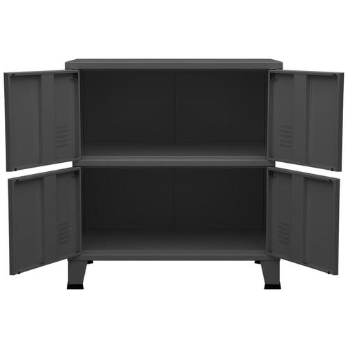 Industrielt opbevaringsskab 75x40x80 cm stål antracitgrå
