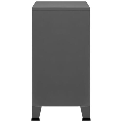 Industrielt opbevaringsskab 75x40x80 cm stål antracitgrå