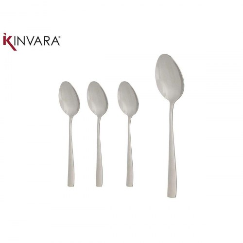 Sæt med skeer Kinvara KT190017-3 Sølvfarvet Rustfrit stål 21 x 4,5 x 2,5 cm (12 enheder)