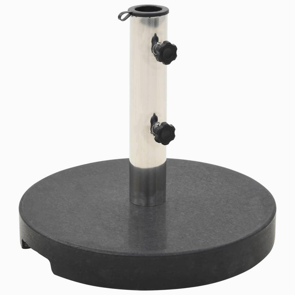 Parasolfod granit 20 kg rund sort