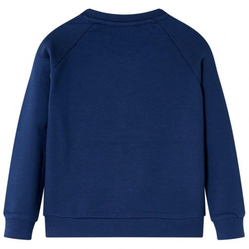 Sweatshirt til børn str. 104 - marineblå med pailletter
