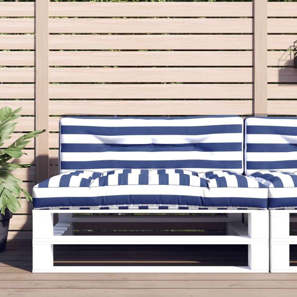 Pallehynder 2 stk. stof stribet blå og hvid