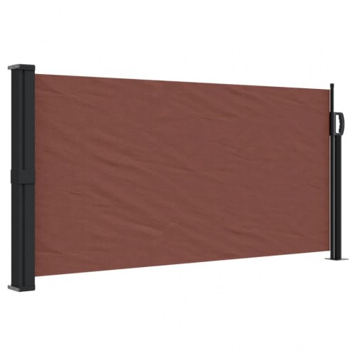 Sidemarkise 100×300 cm - sammenrullelig, brun