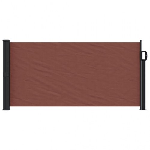 Sidemarkise 100×300 cm - sammenrullelig, brun