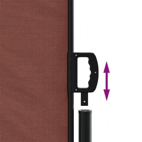 Sidemarkise 100×300 cm - sammenrullelig, brun