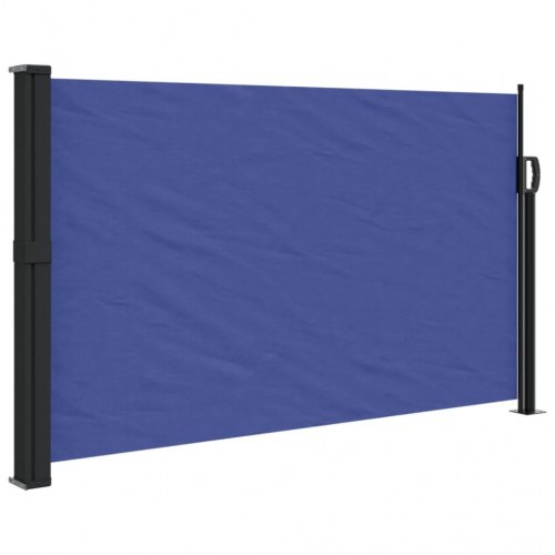 Sidemarkise 117 × 300 cm - sammenrullelig, blå