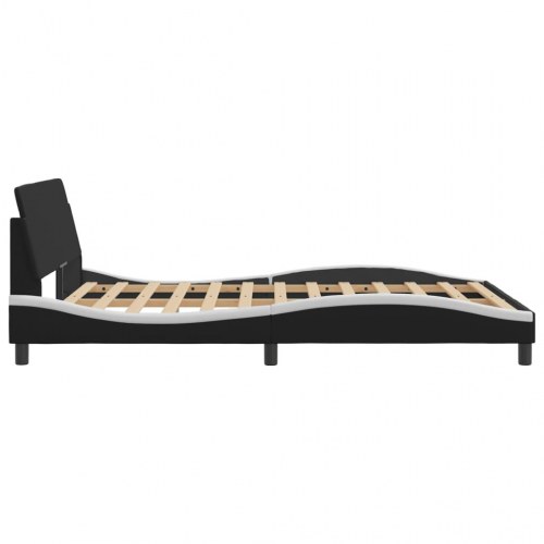 Sengeramme Dover 140 x 200 cm - sort og hvid