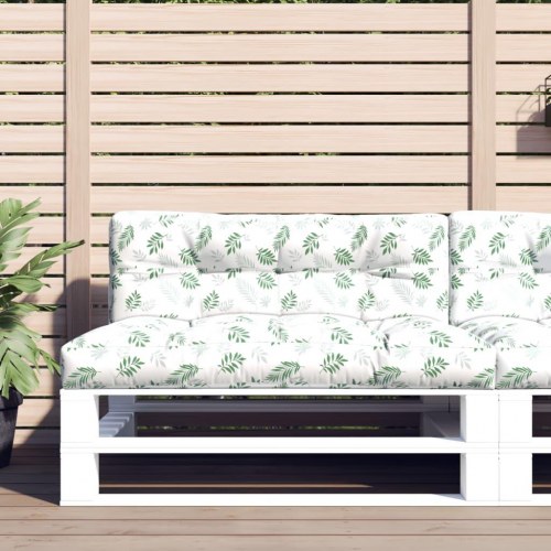 Pallehynder 2 stk. i stof med bladmønster 120 x 80 cm