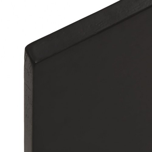 Væghylde 60x60x2 cm behandlet massivt egetræ mørkebrun