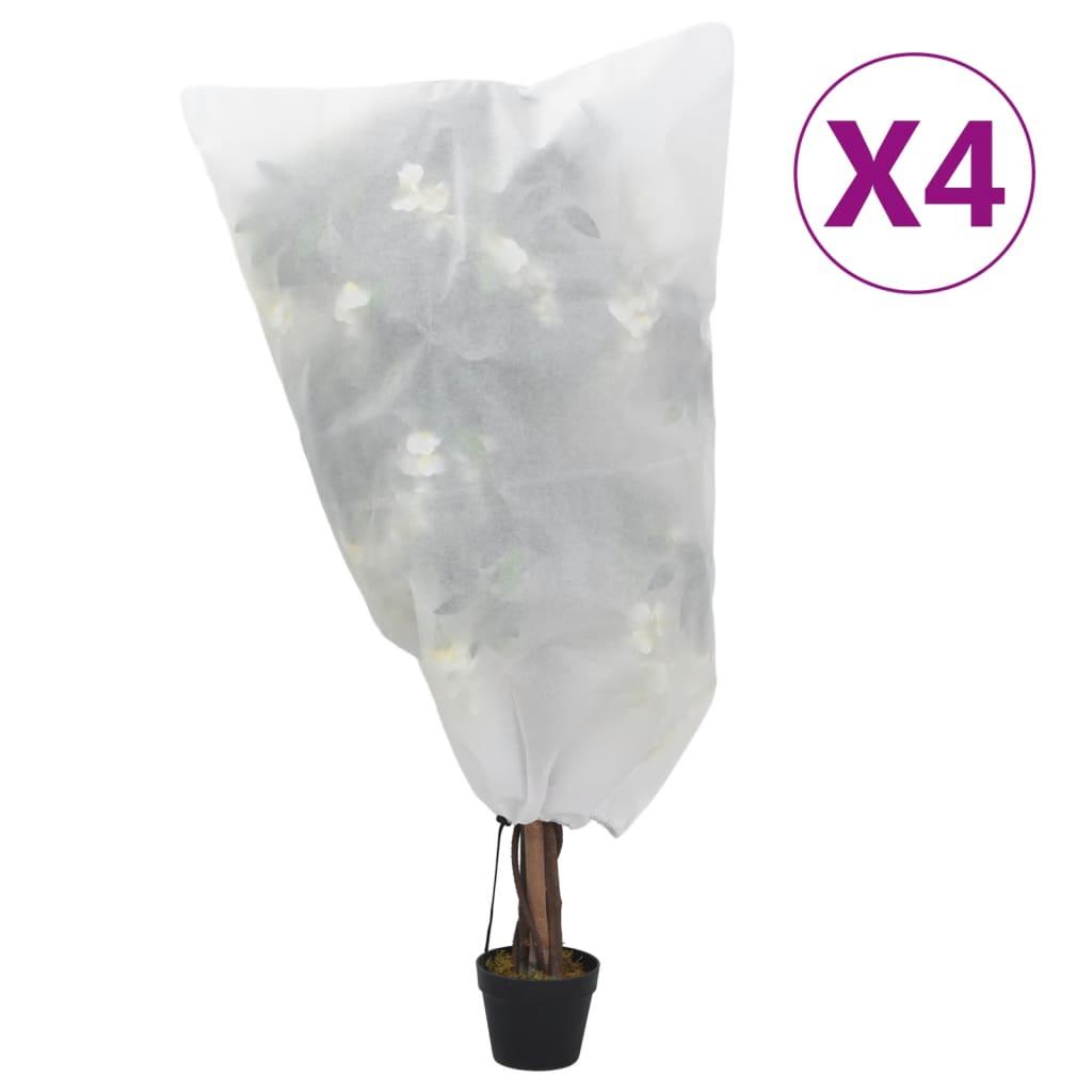 Plantebeskyttelse med snore 4 stk. 70 g/m² 0,8x1,2 m