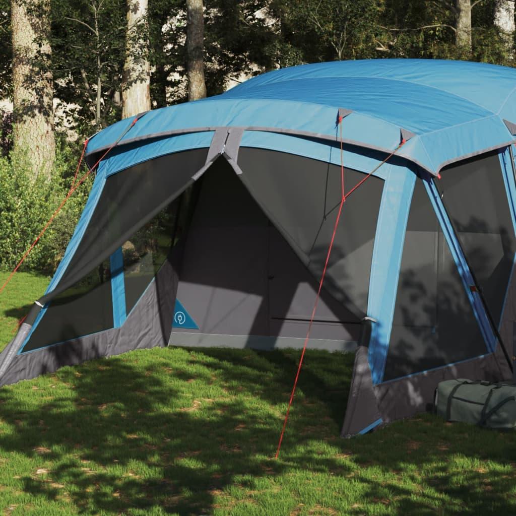 4 Personers Campingtelt Med Fortelt Vandafvisende Blå
